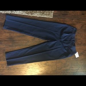 Navy blue tapered pants to dress up or down!